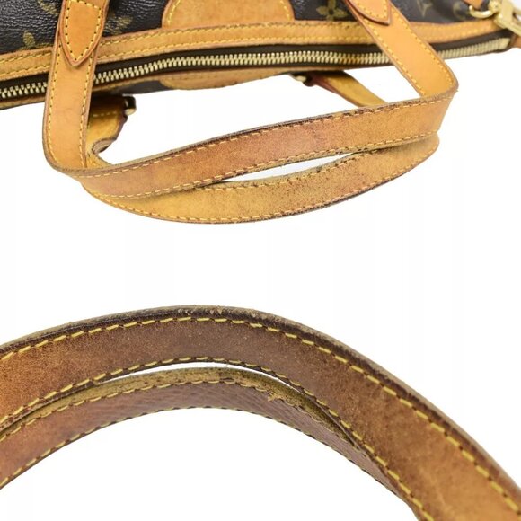 LOUIS VUITTON Palermo PM Hand Bag Monogram Leather Brown France M40145 32FA893 - Picture 8 of 13